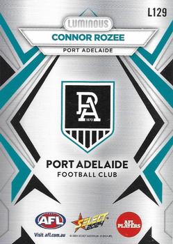 2024 Select AFL Footy Stars - Luminous #L129 Connor Rozee Back